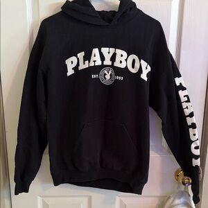 PLAYBOY Black Pullover Hoodie